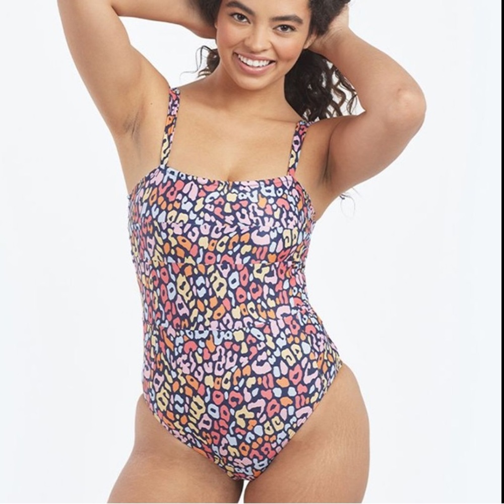 NWT SIZE 10 Summersalt The Wide Strap Oasis in Multicolor Leopard